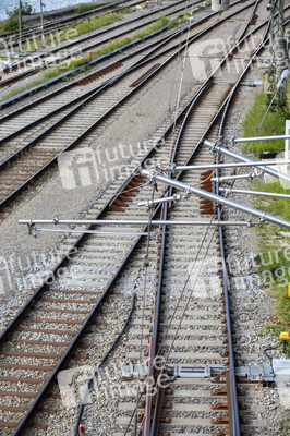 Ausbaustrecke der neu elektrifizierten Südbahn bei Lindau