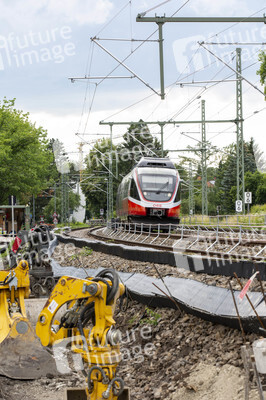 Ausbaustrecke der neu elektrifizierten Südbahn bei Lindau