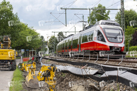 Ausbaustrecke der neu elektrifizierten Südbahn bei Lindau