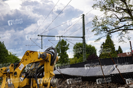 Ausbaustrecke der neu elektrifizierten Südbahn bei Lindau