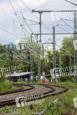 Ausbaustrecke der neu elektrifizierten Südbahn bei Lindau