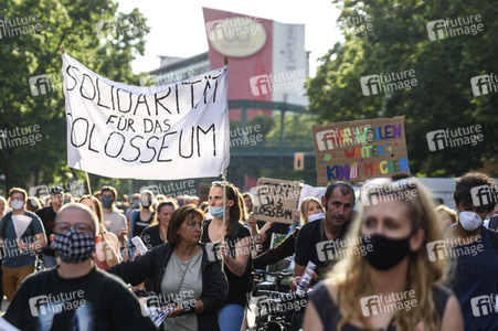 Demonstration zur Rettung des Kinos Colosseum in Berlin