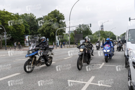Protest gegen Motorrad-Fahrverbote in Hamburg