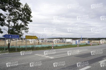 Baustelle der Tesla Gigafactory 4 in Grünheide