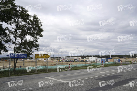 Baustelle der Tesla Gigafactory 4 in Grünheide