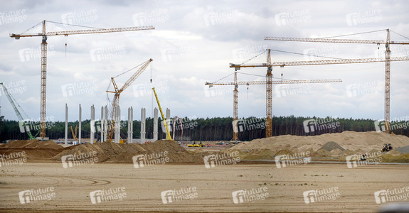 Baustelle der Tesla Gigafactory 4 in Grünheide
