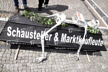 Schausteller-Kundgebung 'Rettet unsere Märkte und Volksfeste' in München