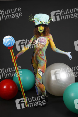 Jörg Düsterwald beim World Bodypainting Festival 2020 online in Hameln