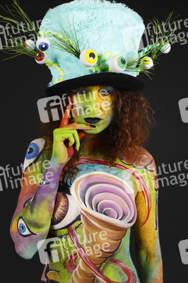 Jörg Düsterwald beim World Bodypainting Festival 2020 online in Hameln