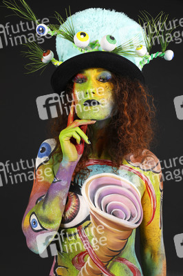 Jörg Düsterwald beim World Bodypainting Festival 2020 online in Hameln