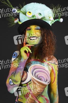 Jörg Düsterwald beim World Bodypainting Festival 2020 online in Hameln