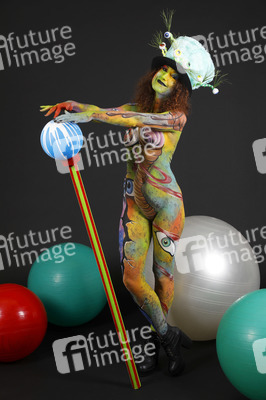 Jörg Düsterwald beim World Bodypainting Festival 2020 online in Hameln