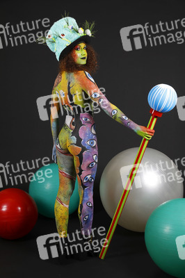 Jörg Düsterwald beim World Bodypainting Festival 2020 online in Hameln