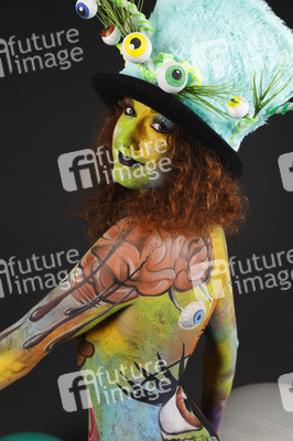 Jörg Düsterwald beim World Bodypainting Festival 2020 online in Hameln