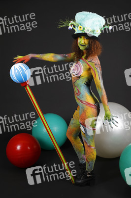 Jörg Düsterwald beim World Bodypainting Festival 2020 online in Hameln