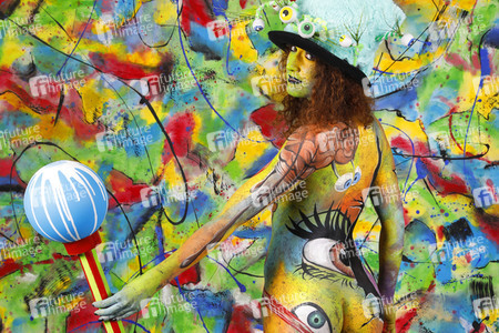 Jörg Düsterwald beim World Bodypainting Festival 2020 online in Hameln