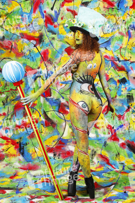 Jörg Düsterwald beim World Bodypainting Festival 2020 online in Hameln