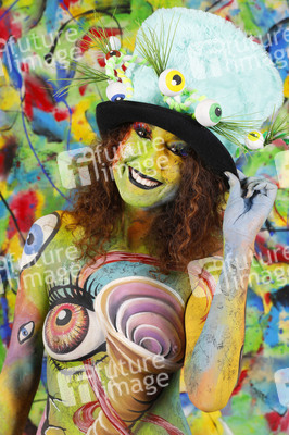 Jörg Düsterwald beim World Bodypainting Festival 2020 online in Hameln