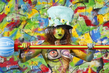 Jörg Düsterwald beim World Bodypainting Festival 2020 online in Hameln