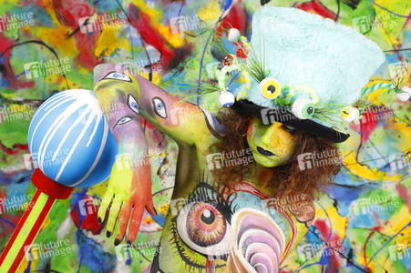 Jörg Düsterwald beim World Bodypainting Festival 2020 online in Hameln