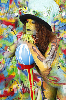 Jörg Düsterwald beim World Bodypainting Festival 2020 online in Hameln