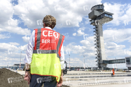 Vorfeld-Baustelle am Flughafen Berlin Brandenburg in Schönefeld