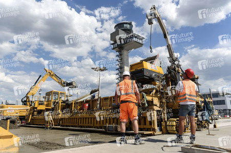 Vorfeld-Baustelle am Flughafen Berlin Brandenburg in Schönefeld