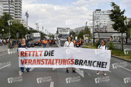 Protestmarsch der Veranstaltungsbranche in Berlin