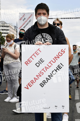 Protestmarsch der Veranstaltungsbranche in Berlin