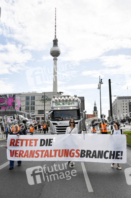 Protestmarsch der Veranstaltungsbranche in Berlin