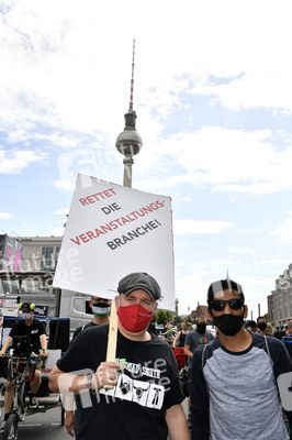 Protestmarsch der Veranstaltungsbranche in Berlin