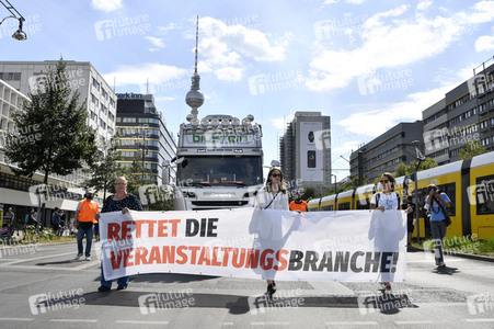 Protestmarsch der Veranstaltungsbranche in Berlin