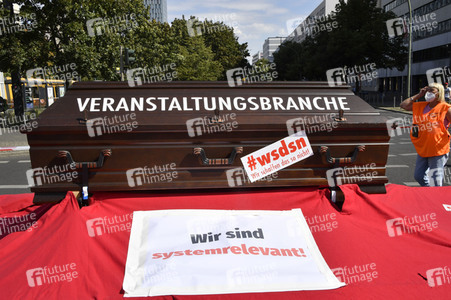 Protestmarsch der Veranstaltungsbranche in Berlin