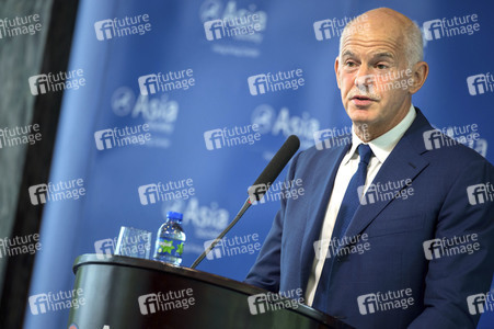 Giorgos A. Papandreou hält eine Rede über den Brexit in Hongkong