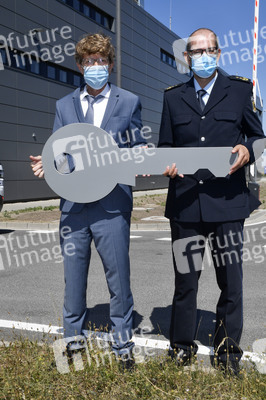 Fototermin zur Fertigstellung des Dienstgebäudes der Bundespolizei am BER in Berlin