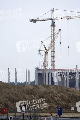 Baustelle der Tesla Gigafactory 4 in Grünheide
