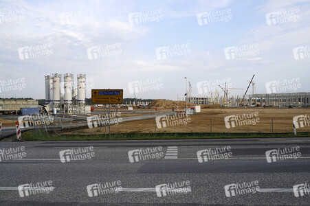 Baustelle der Tesla Gigafactory 4 in Grünheide