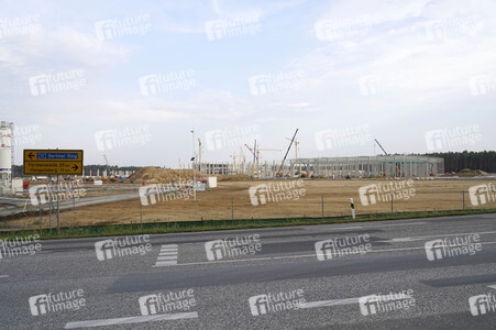 Baustelle der Tesla Gigafactory 4 in Grünheide