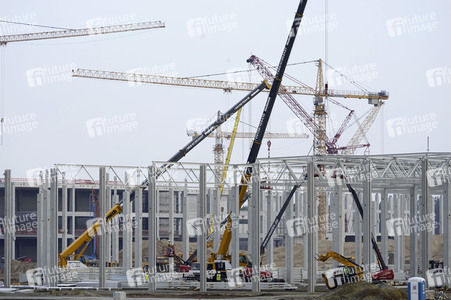 Baustelle der Tesla Gigafactory 4 in Grünheide