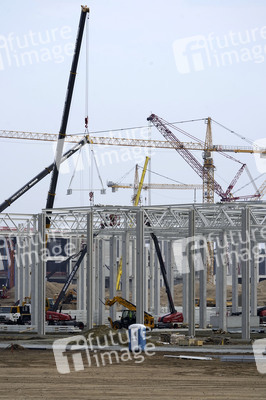 Baustelle der Tesla Gigafactory 4 in Grünheide