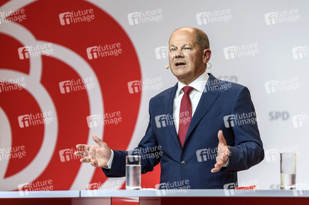 Pressekonferenz zur Nominierung von Olaf Scholz als Kanzlerkandidat in Berlin