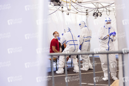 Corona-Testzentrum am Flufhafen Köln Bonn