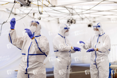 Corona-Testzentrum am Flufhafen Köln Bonn