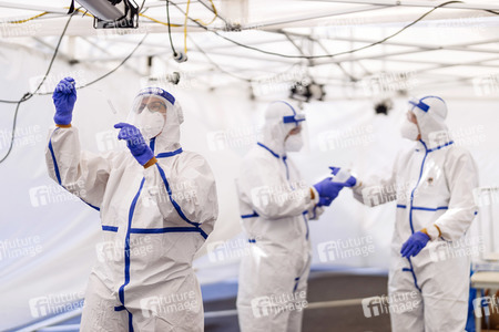 Corona-Testzentrum am Flufhafen Köln Bonn