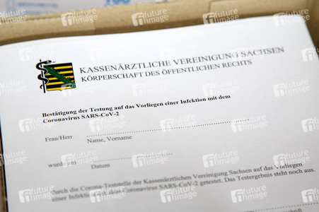 Vorstellung eines Corona-Testcenters für Reiserückkehrer an Autobahn A4 bei Görlitz