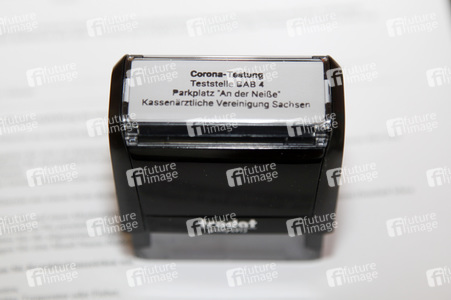 Vorstellung eines Corona-Testcenters für Reiserückkehrer an Autobahn A4 bei Görlitz