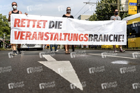 Demonstration 'Rettet die Veranstaltungsbranche' in Berlin