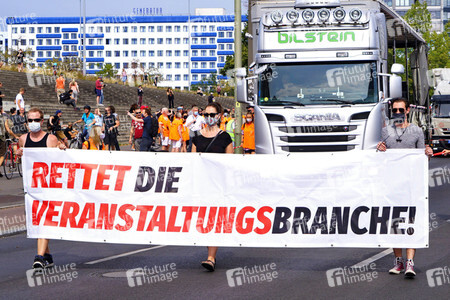 Demonstration 'Rettet die Veranstaltungsbranche' in Berlin