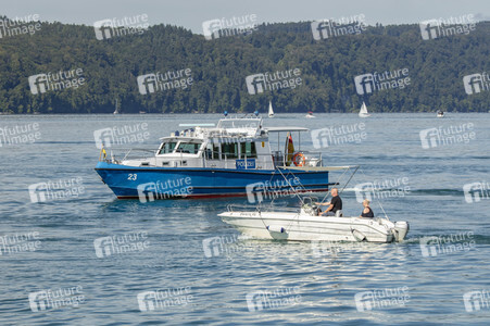 Wasserschutzpolizei auf dem Bodensee bei Überlingen
