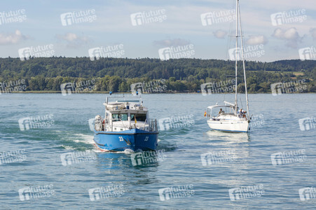 Wasserschutzpolizei auf dem Bodensee bei Überlingen